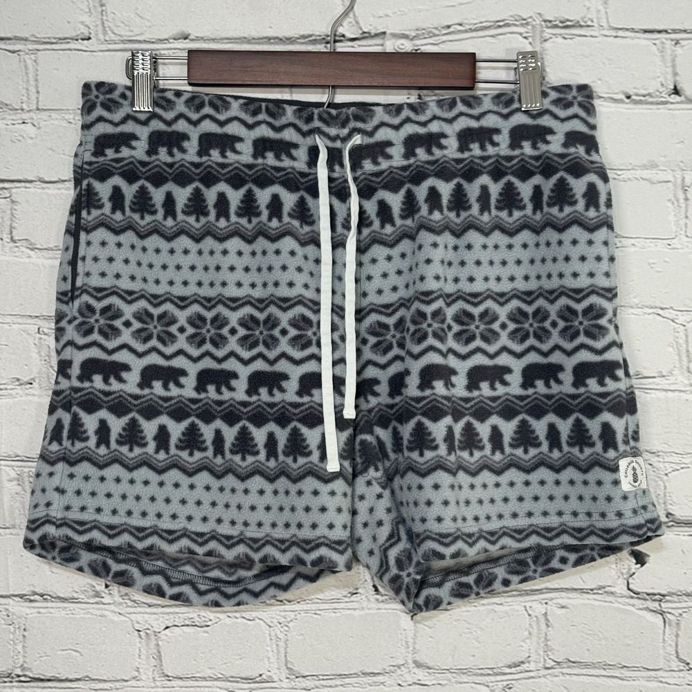 Chubbies Lounge Wear‎ Fleece Shorts Men's Medium The Bearly Fair Isle 5"